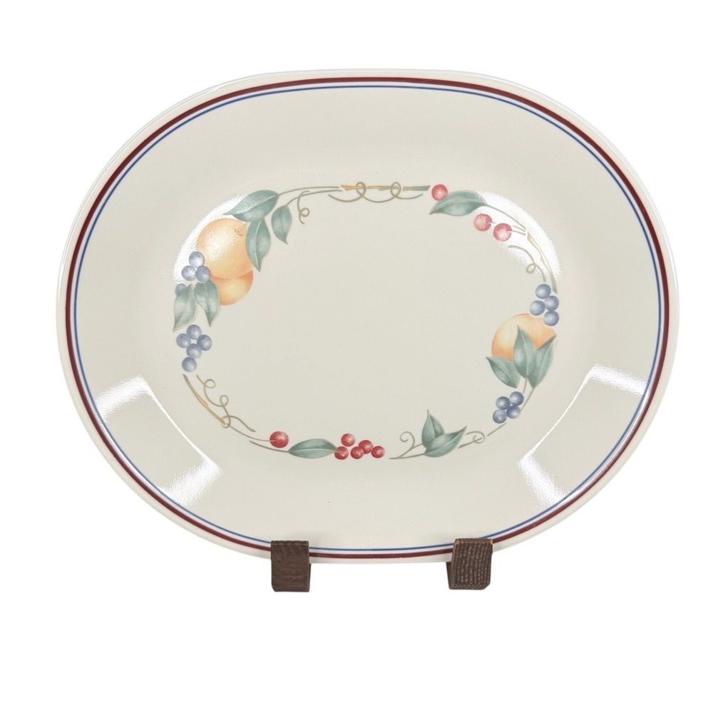 Corelle Abundance Fruit Pattern Oval Serving Platter 12" X 10"
